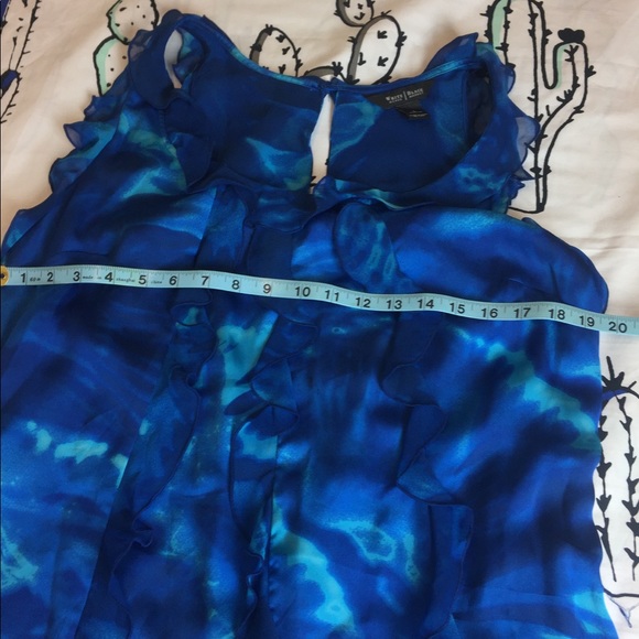 White House black market blue blouse - Picture 5 of 7